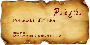 Potoczki Áldor névjegykártya